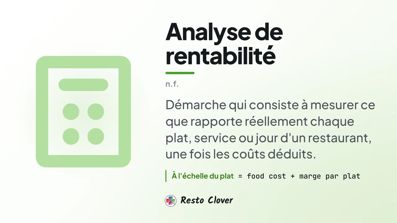 Analyse de rentabilité : d&eacute;finition &middot; Resto Clover