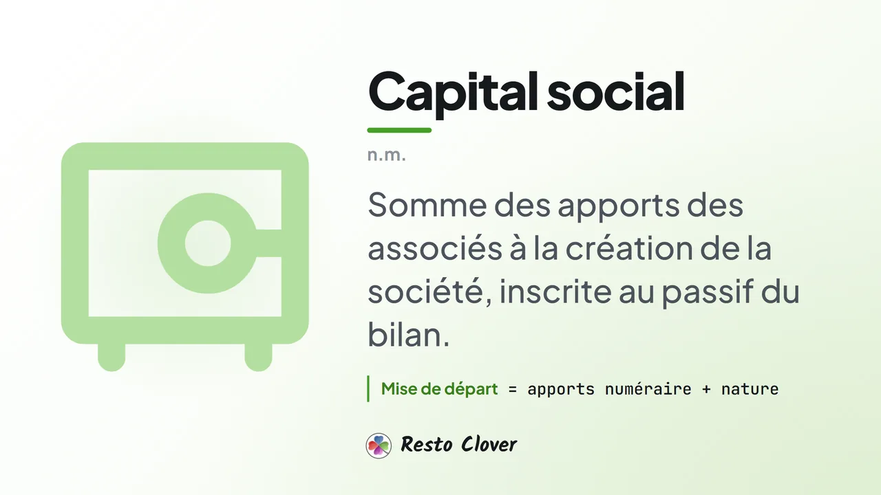Capital social : d&eacute;finition &middot; Resto Clover