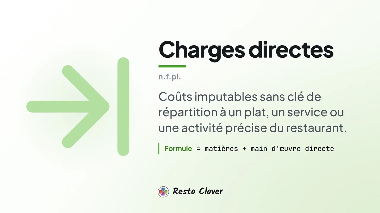 Charges directes : définition · Resto Clover