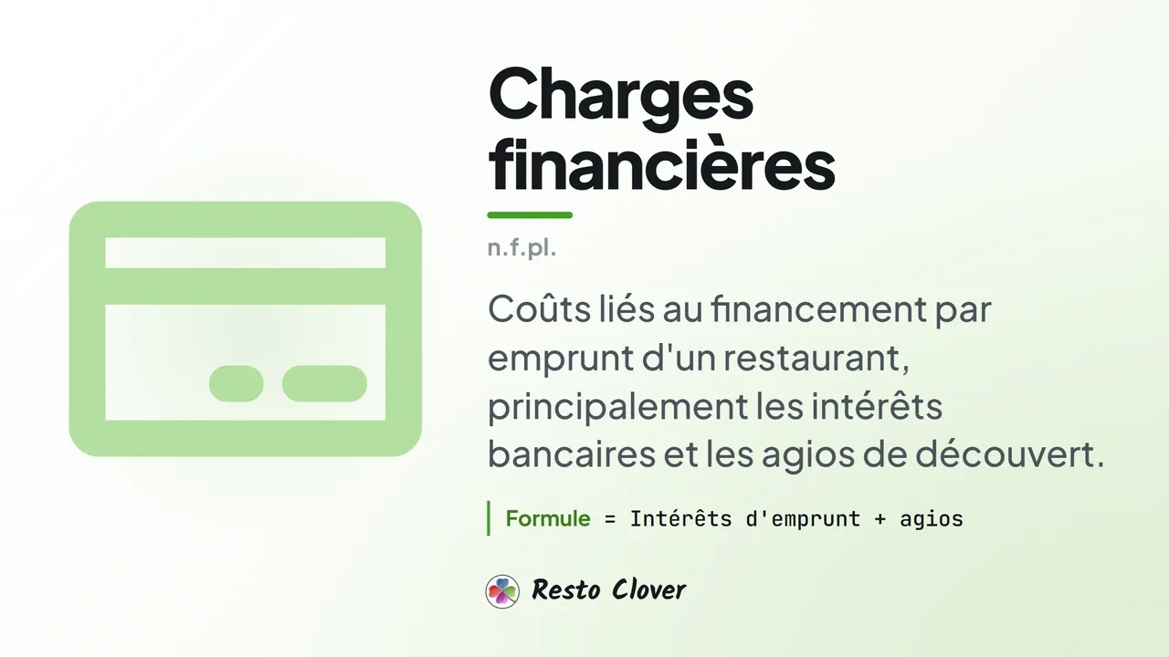 Charges financières : définition · Resto Clover