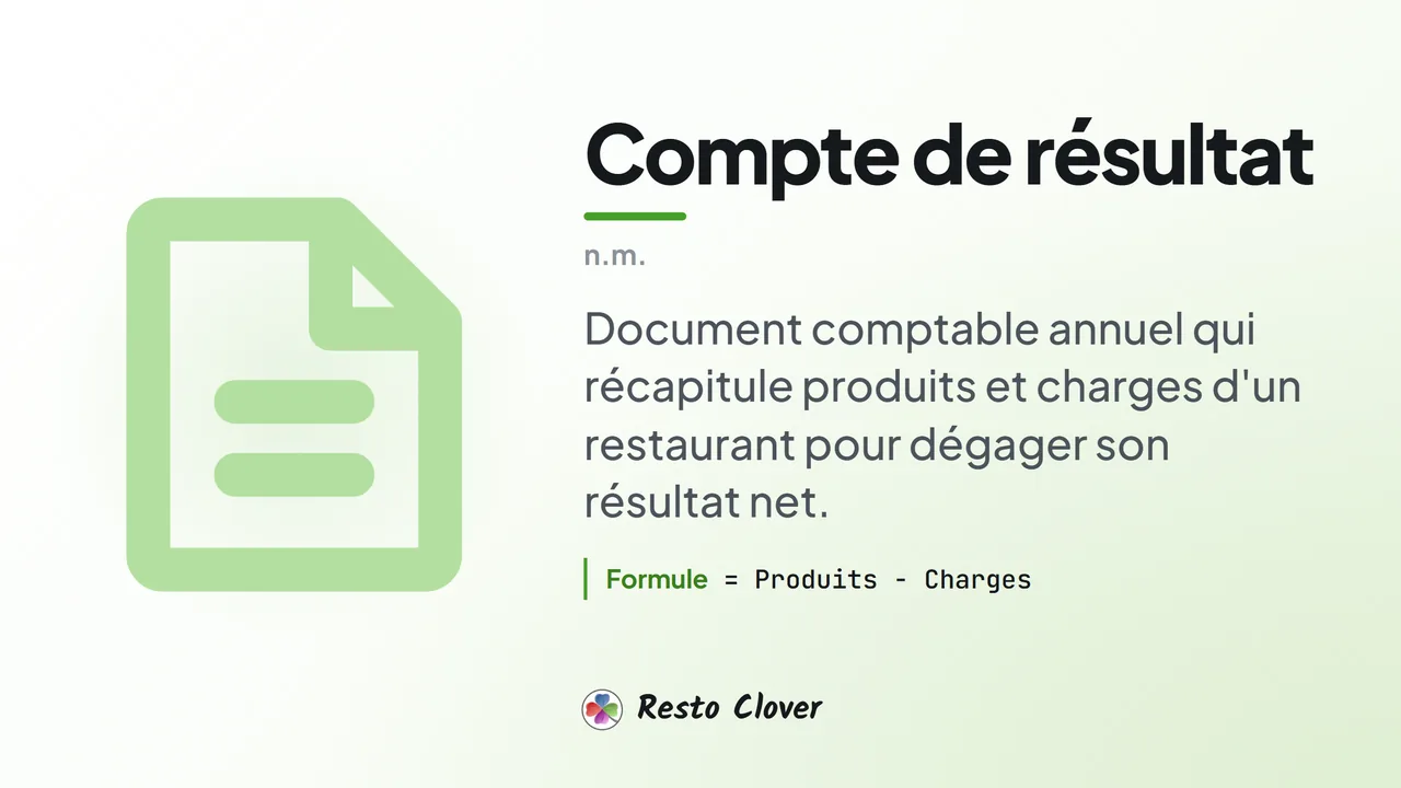 Compte de résultat : définition · Resto Clover