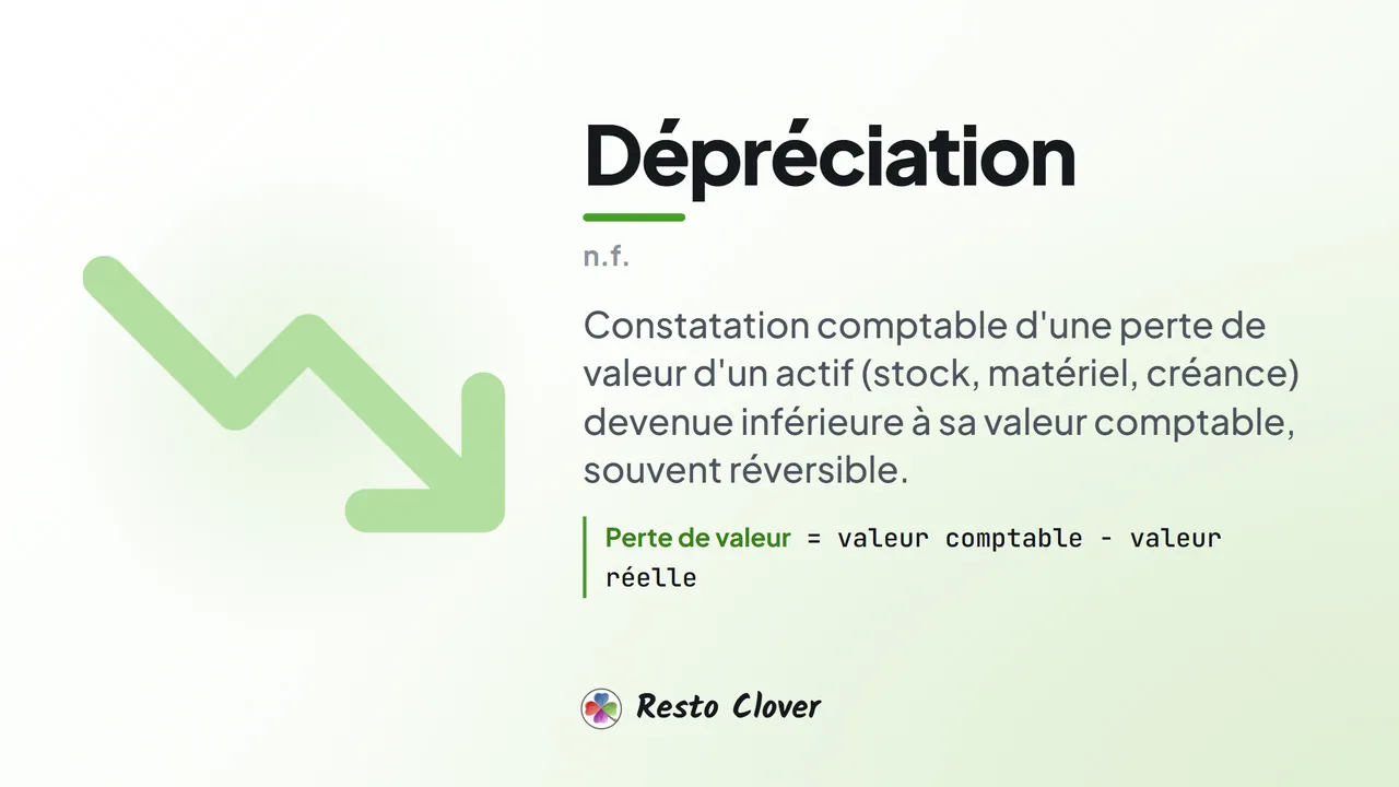 Dépréciation : d&eacute;finition &middot; Resto Clover