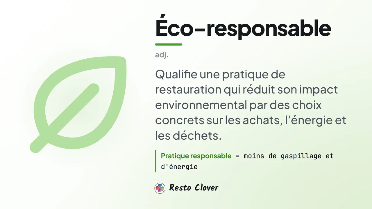 Éco-responsable : définition · Resto Clover