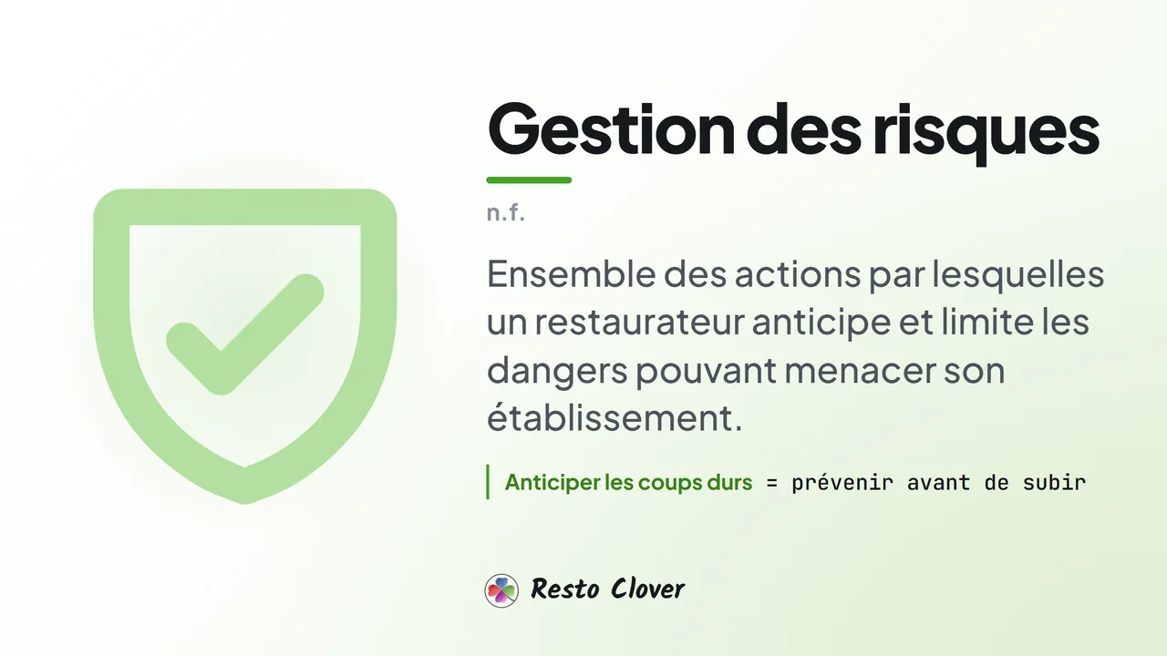 Gestion des risques : d&eacute;finition &middot; Resto Clover