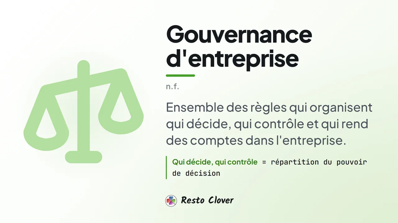 Gouvernance d'entreprise : définition · Resto Clover