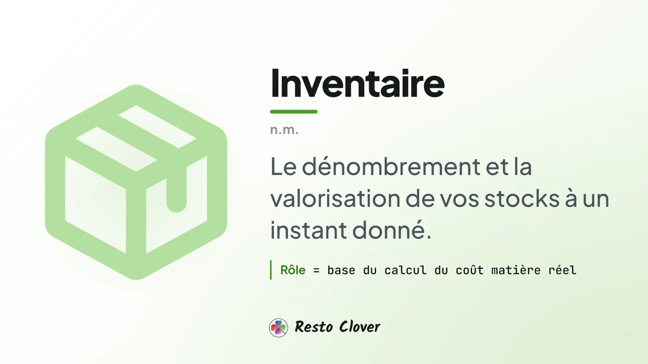 Inventaire : définition et rôle · Resto Clover