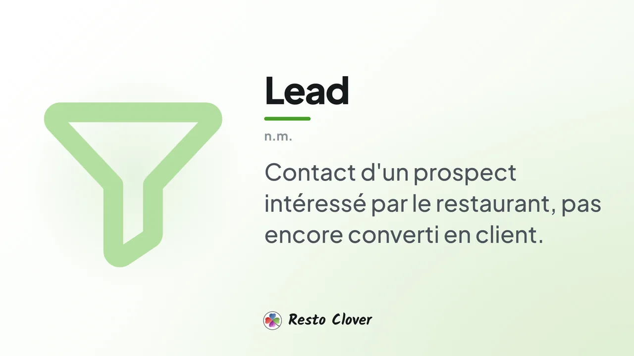 Lead : d&eacute;finition &middot; Resto Clover