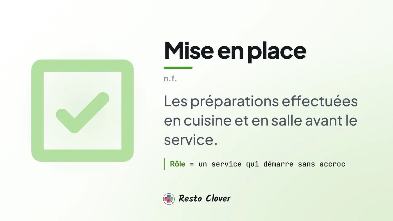 Mise en place : définition · Resto Clover