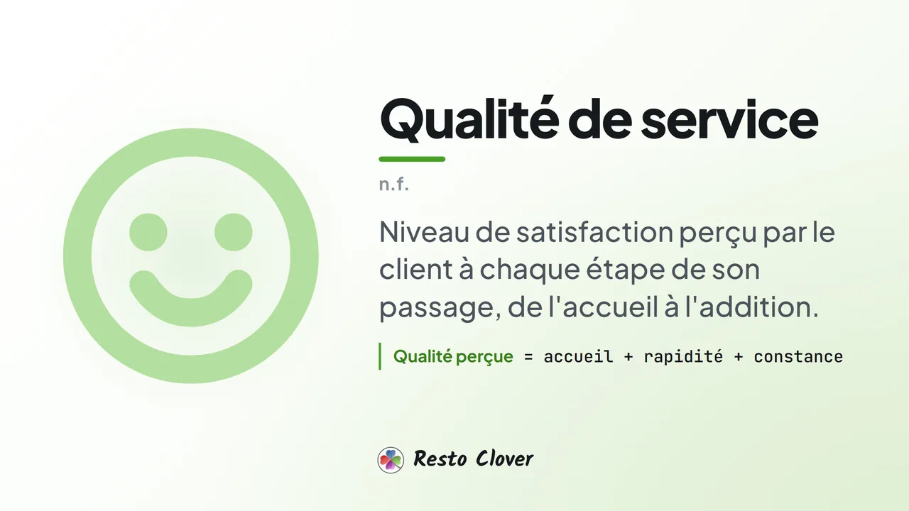 Qualité de service : d&eacute;finition &middot; Resto Clover