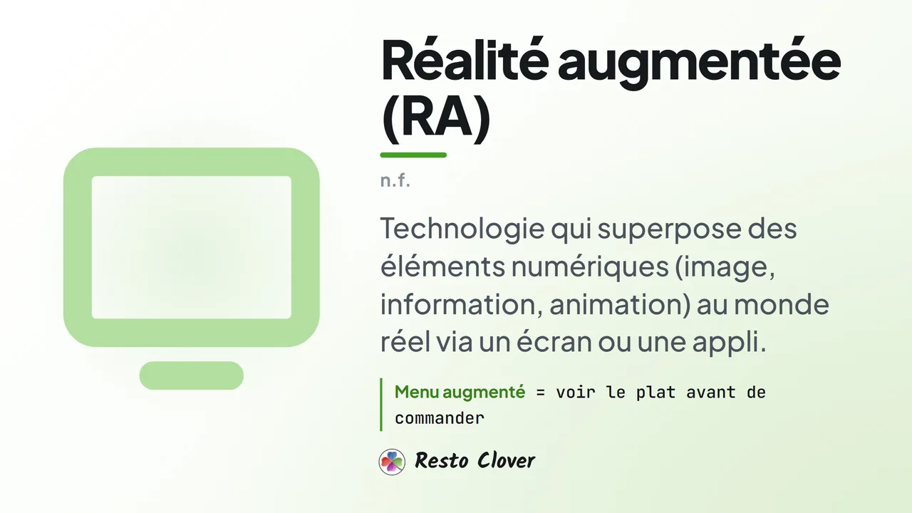 Réalité augmentée (RA) : d&eacute;finition &middot; Resto Clover