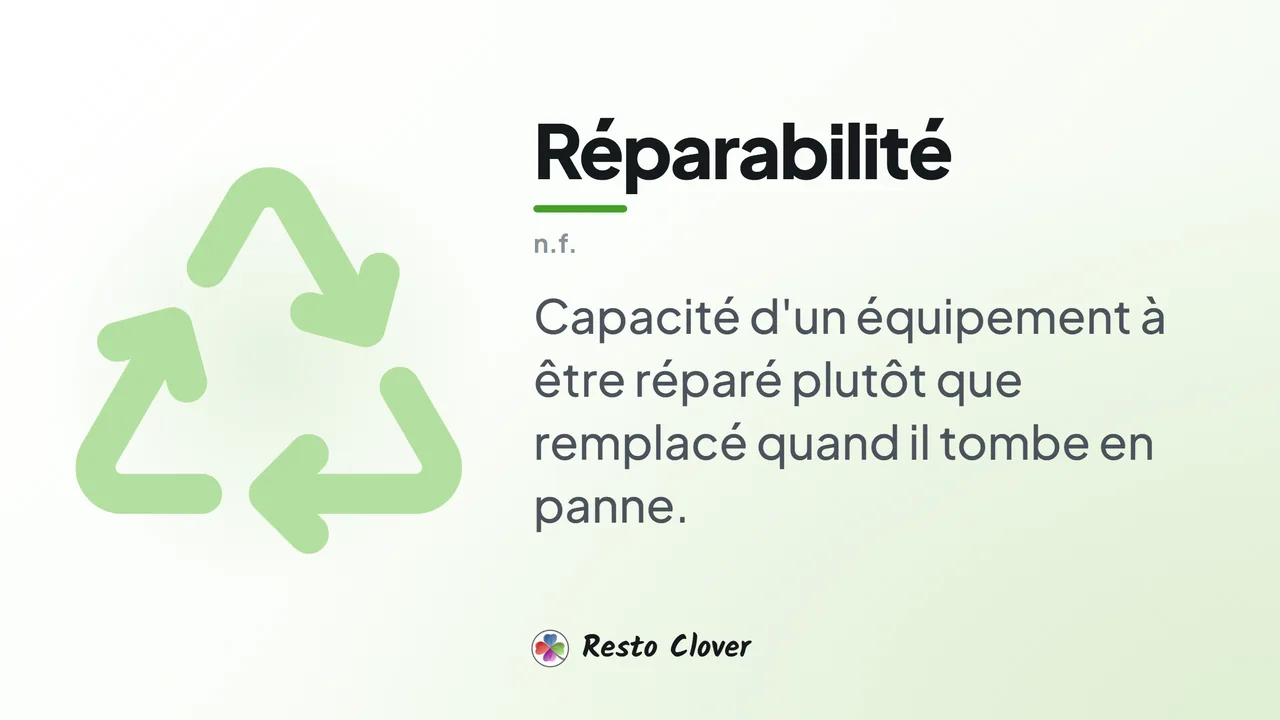 Réparabilité : d&eacute;finition &middot; Resto Clover