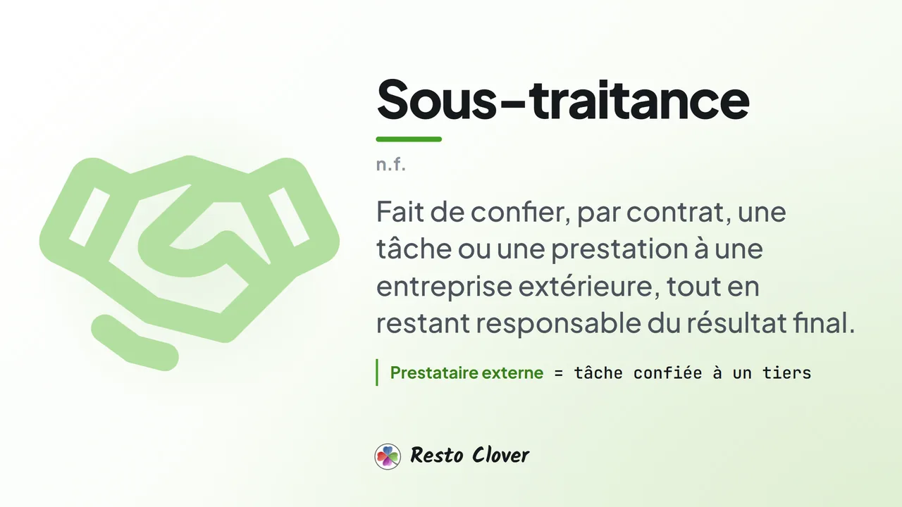 Sous-traitance : d&eacute;finition &middot; Resto Clover