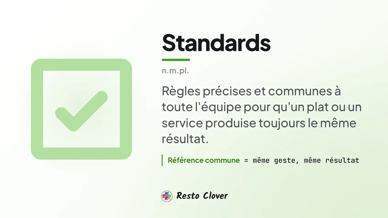 Standards : d&eacute;finition &middot; Resto Clover