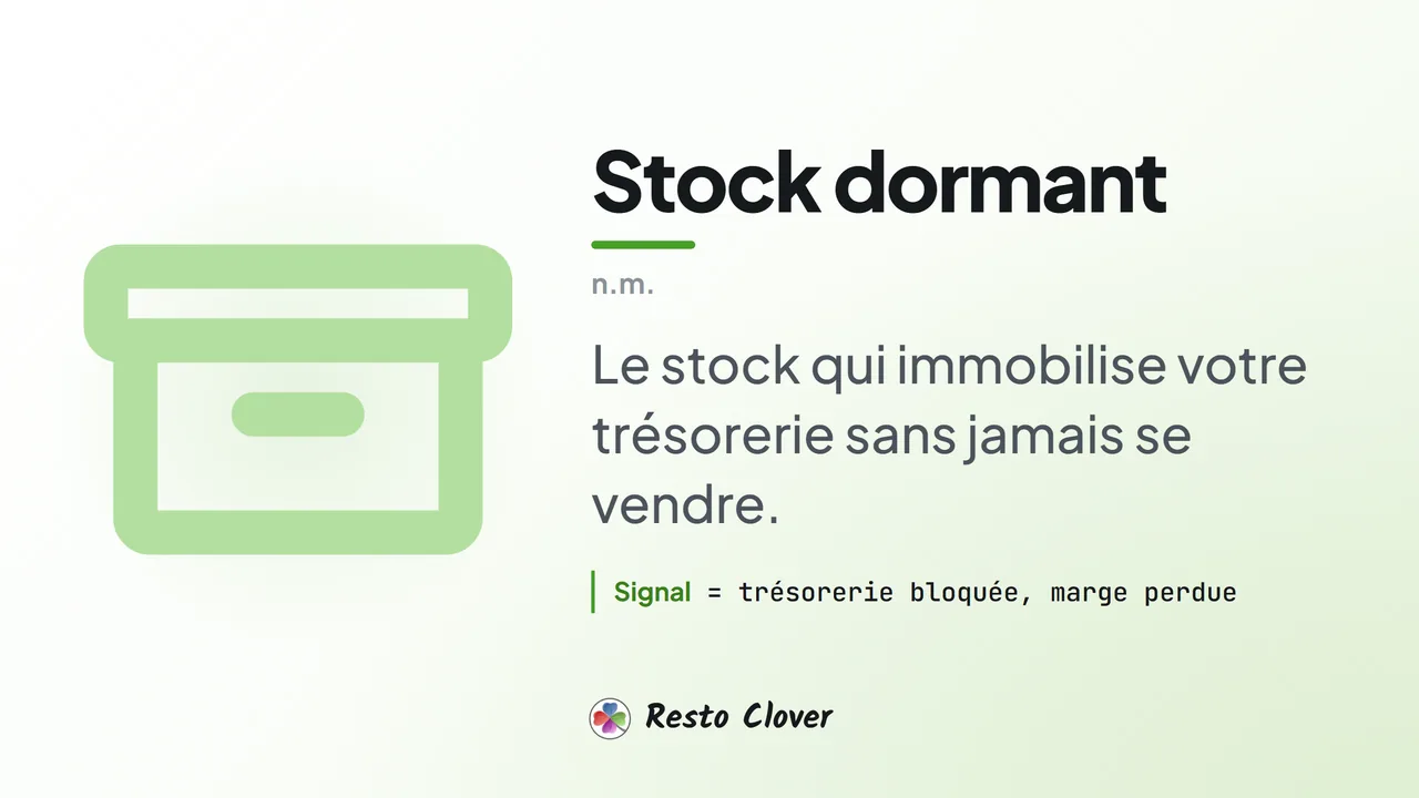 Stock dormant : définition et leviers · Resto Clover