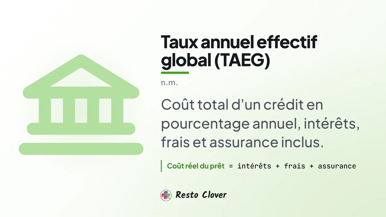 Taux annuel effectif global (TAEG) : d&eacute;finition &middot; Resto Clover