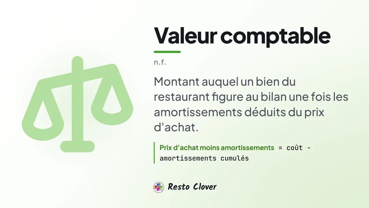 Valeur comptable : d&eacute;finition &middot; Resto Clover