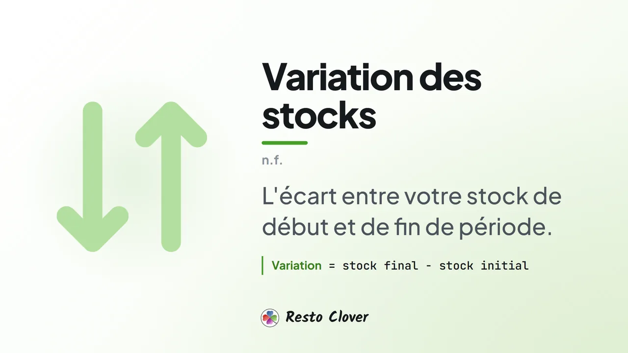 Variation des stocks : définition et formule · Resto Clover