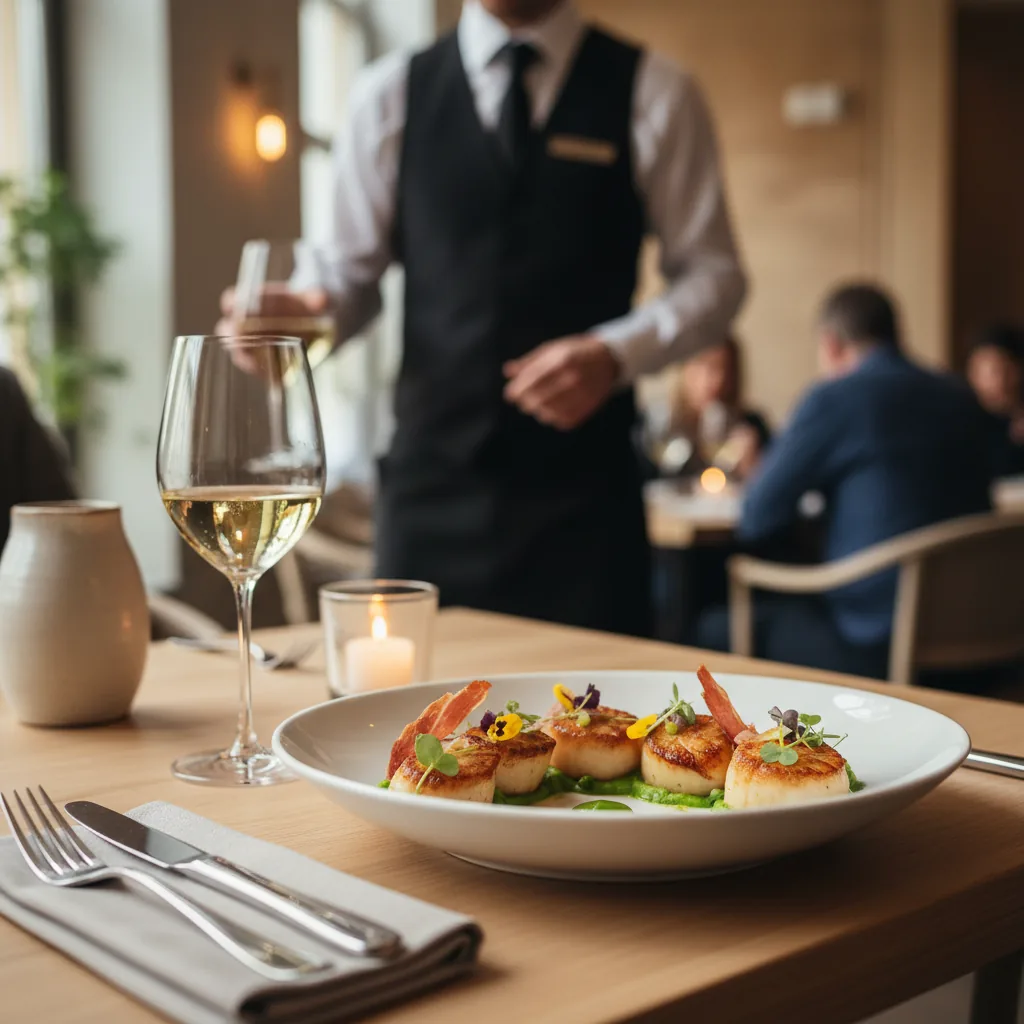 Salle de restaurant vue sous l'angle des différentes dimensions de la qualité