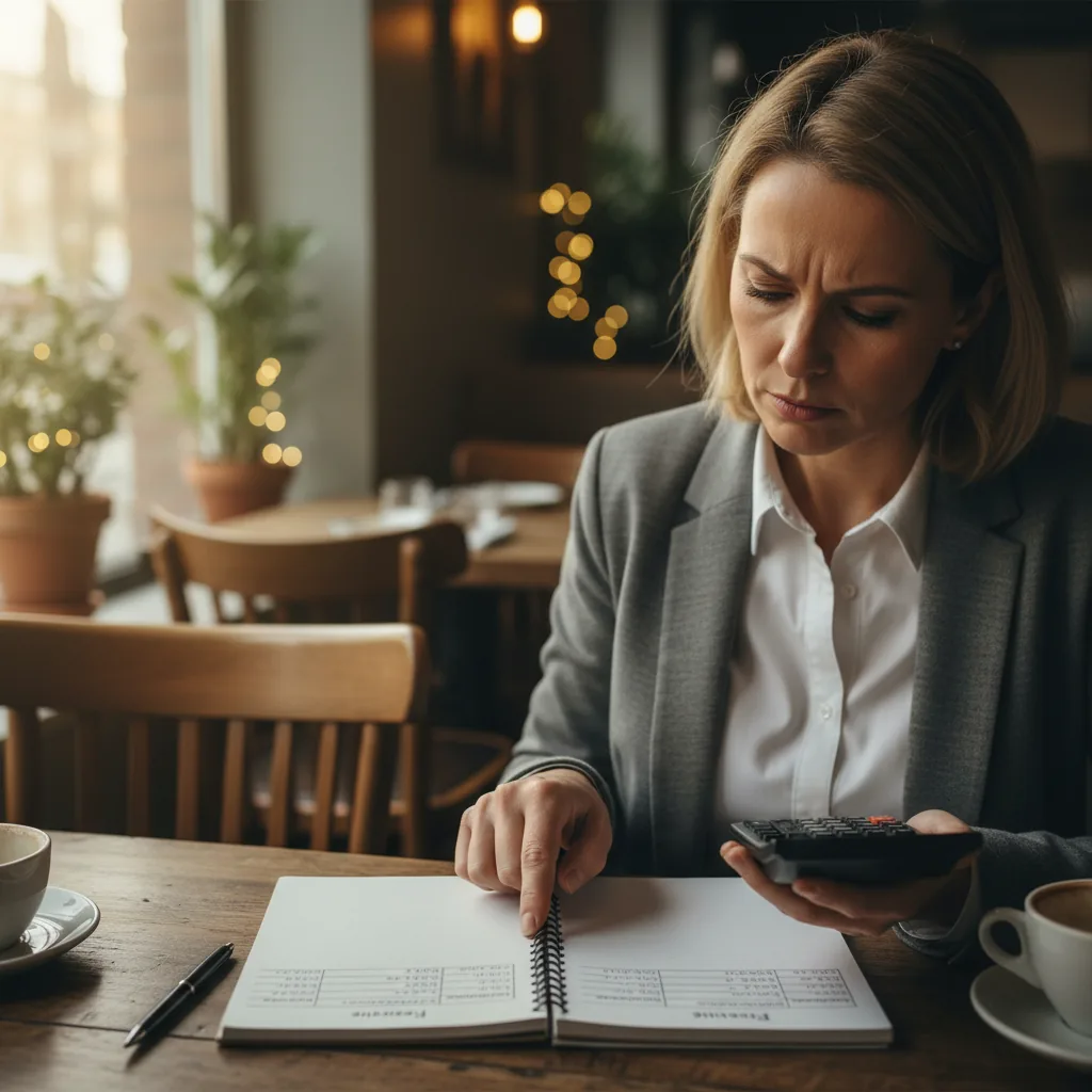 Restaurateur calculant son prime cost à partir de ses achats et de sa masse salariale