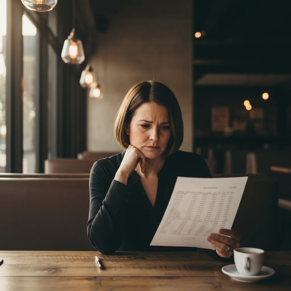 Restaurateur analysant les indicateurs de rentabilité de son établissement