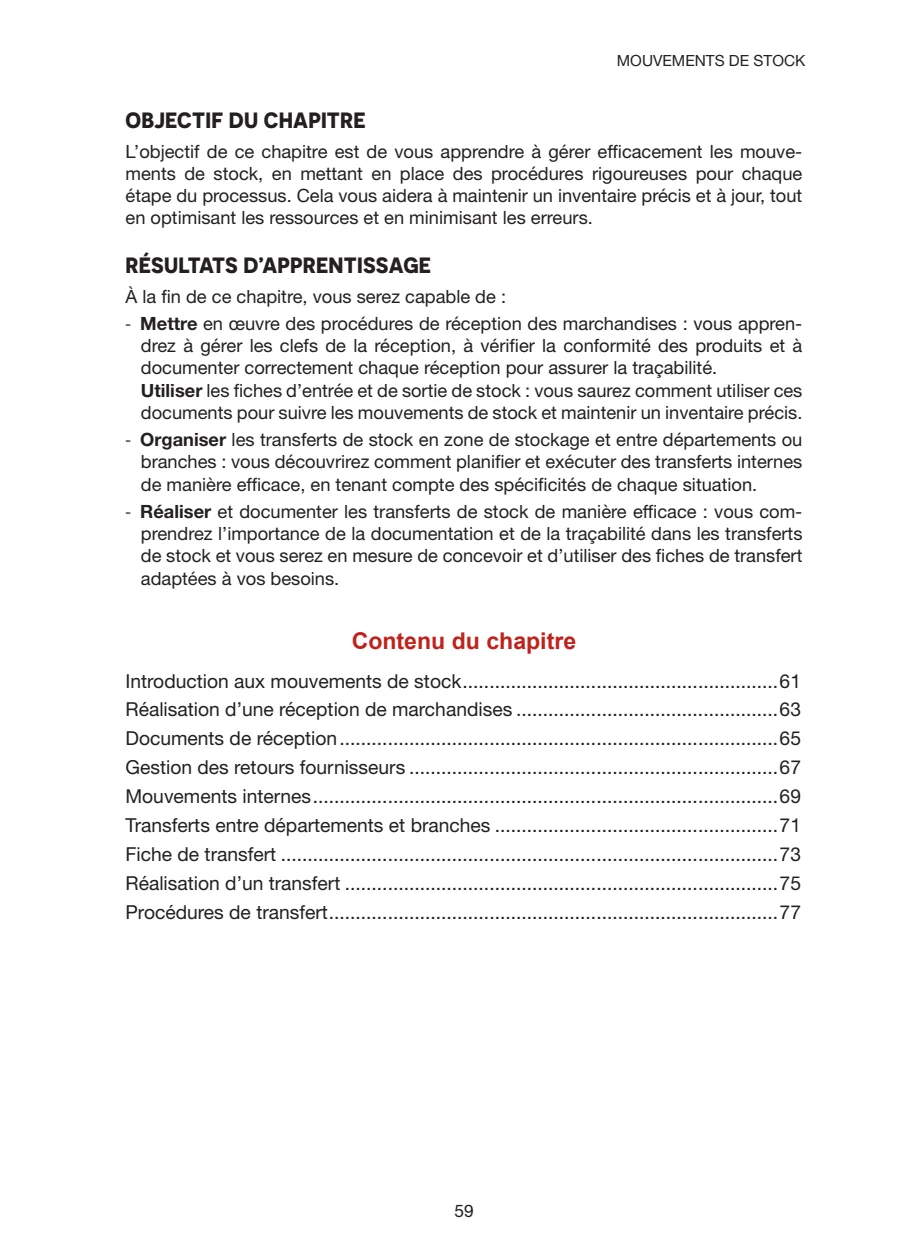 Chapitre 3, Mouvements de stock, page 2 sur 10