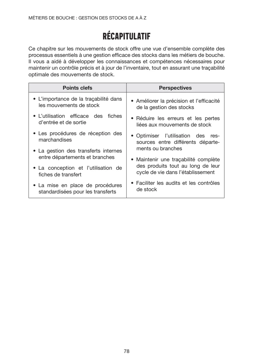 Chapitre 3, Mouvements de stock, page 9 sur 10
